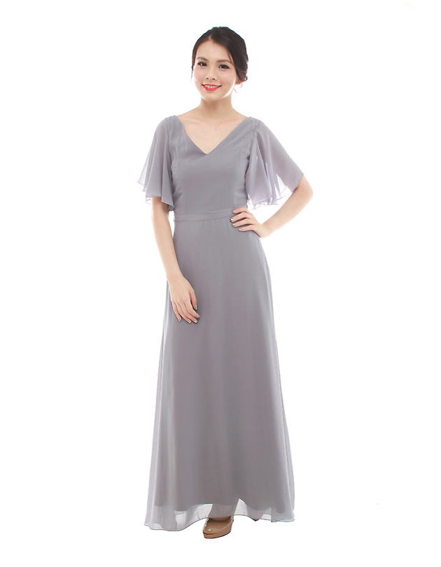 Victoria Maxi Dress in Grey